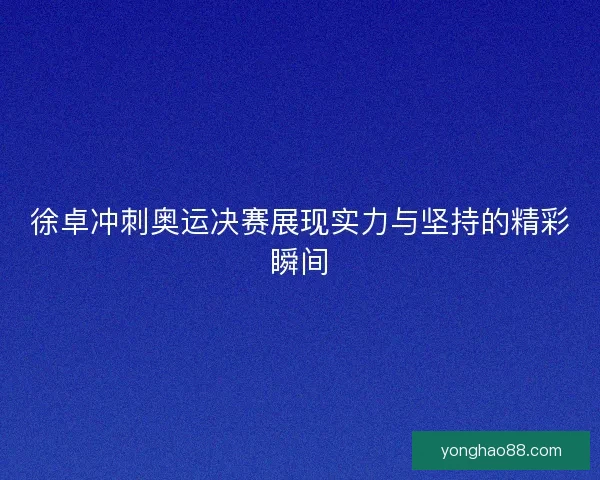 徐卓冲刺奥运决赛展现实力与坚持的精彩瞬间